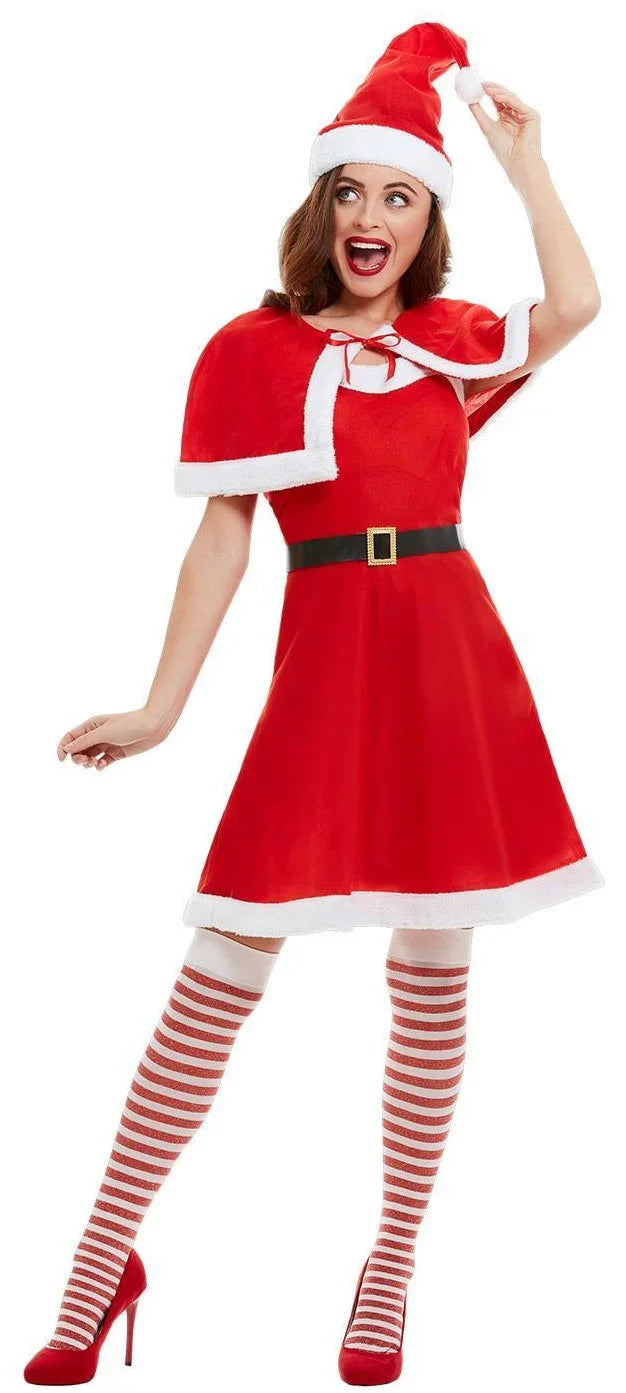 Disfraz de Mamá Noel con Vestido y Capa para Mujer Papa Noel y Mama Noel Smiffys